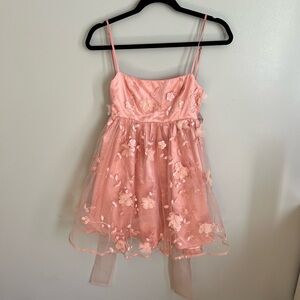 Floral Pink Kids Dress